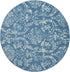 2' X 4' Blue Damask Power Loom Area Rug